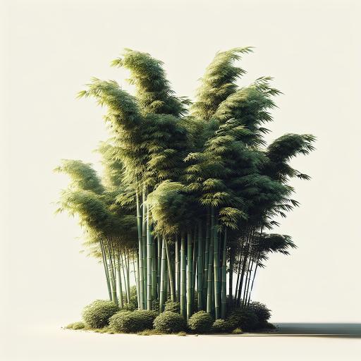 Izolirane bambusove biljke.