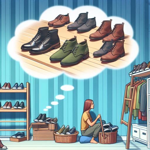 Sanjati o poslagivanju cipela.